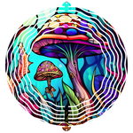 Bright & dreamy mushroom wind spinner