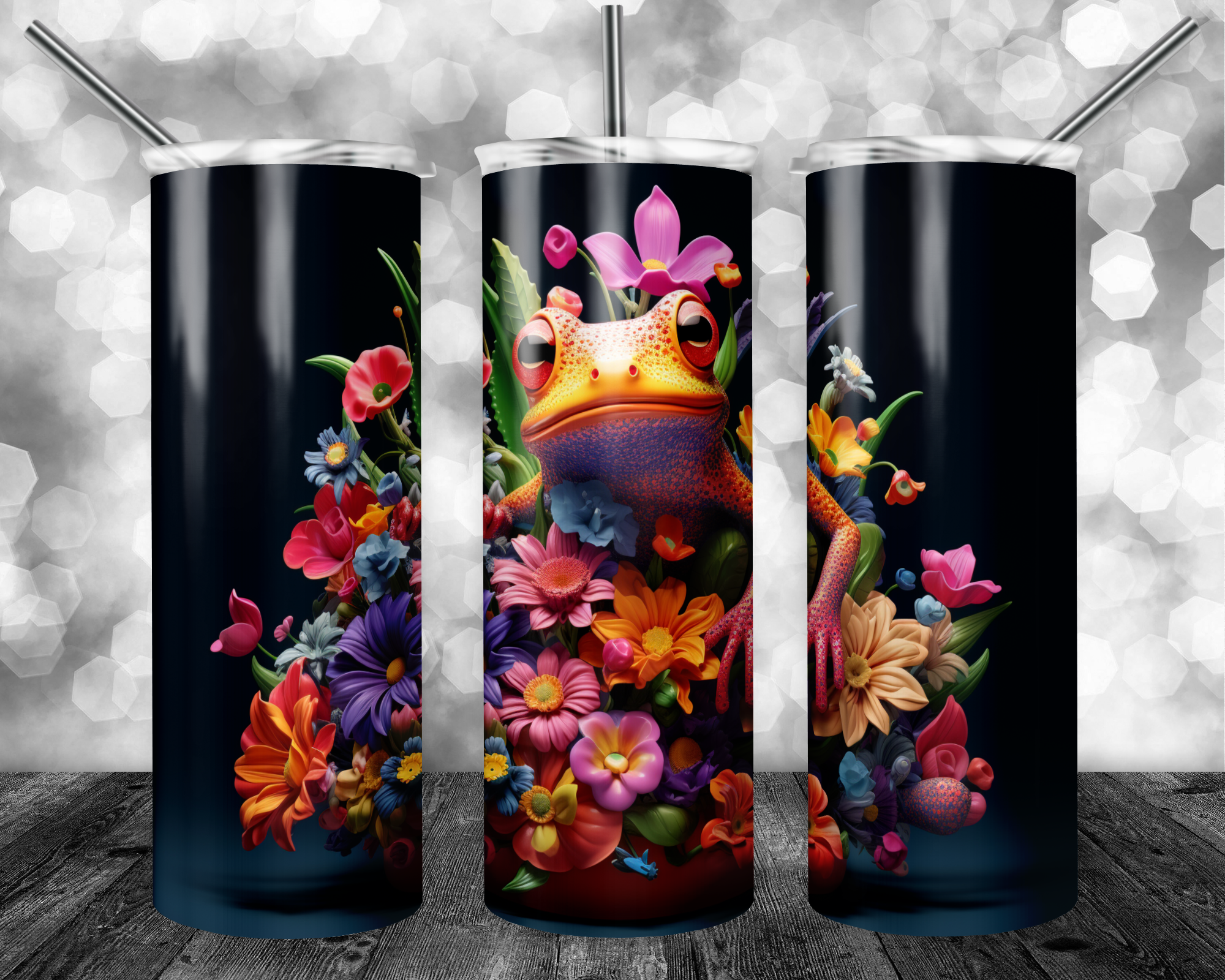 Curious frog stainless steel tumbler