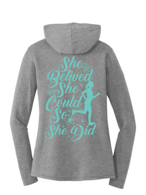 She Believed She Could So She Did runners hoodie