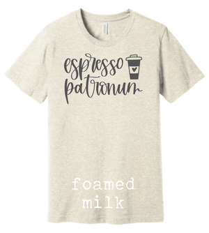 Espresso Patronum shirt that makes coffee magically appear