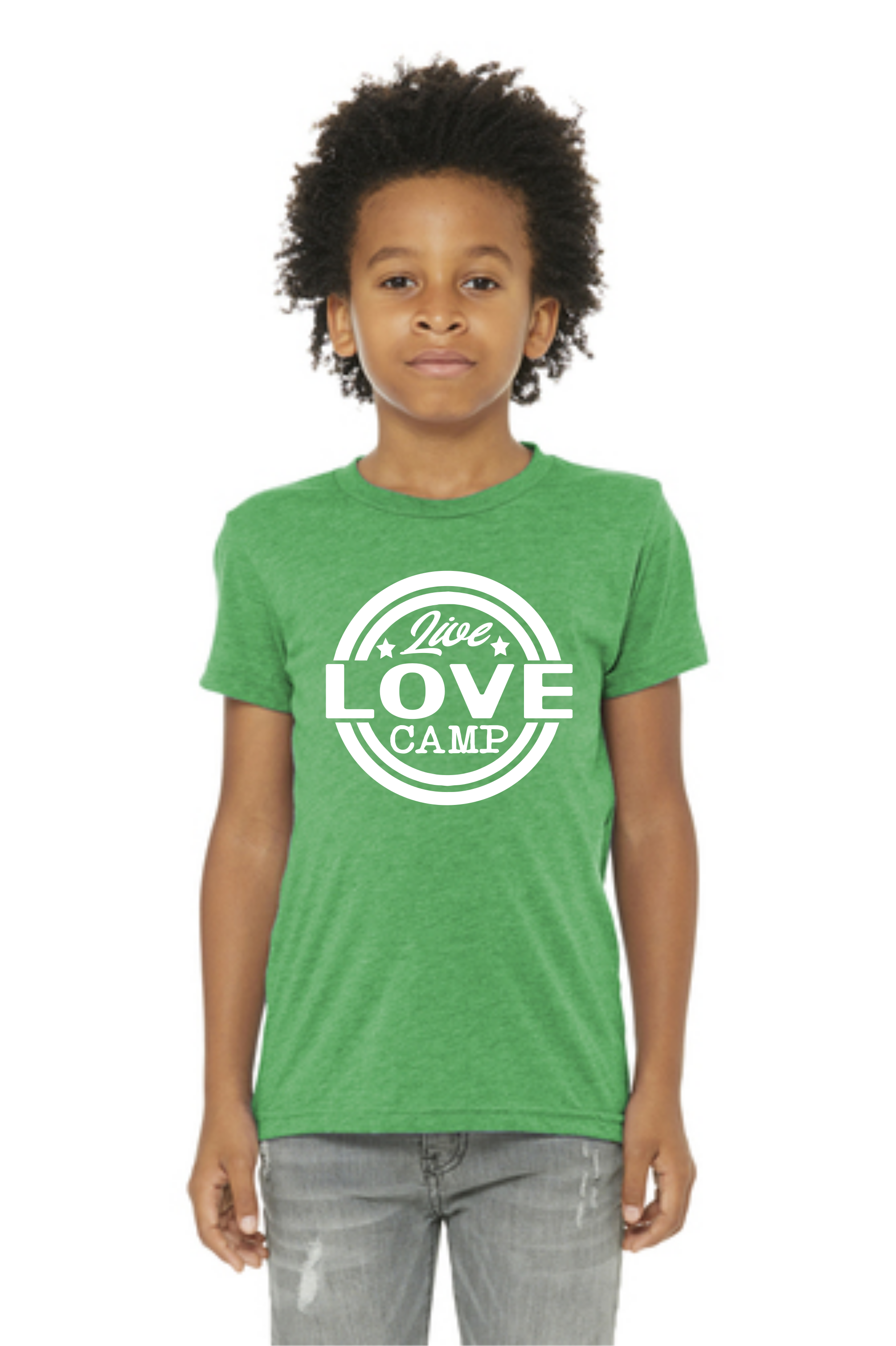 Live Love Camp tee for kids - triblend