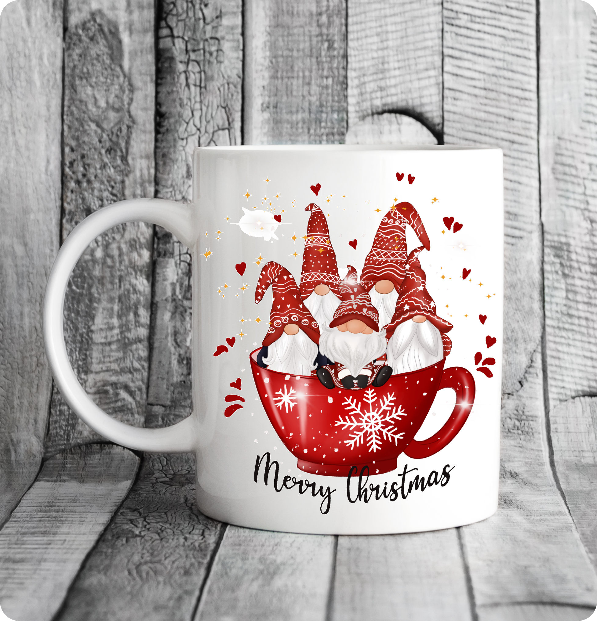 Cute Christmas gnome mug