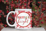 Merry and Bright Holiday mug set