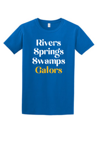 Rivers springs swamps gators tee for adults - triblend