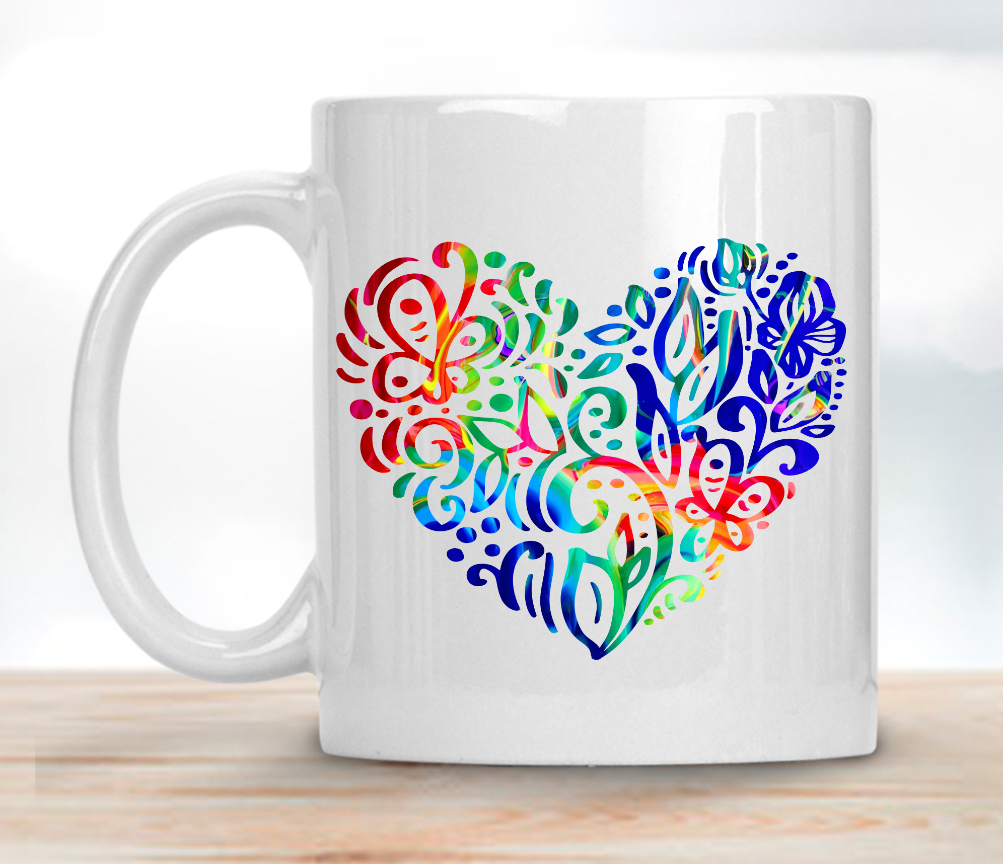 Rainbow Heart Pride Mug